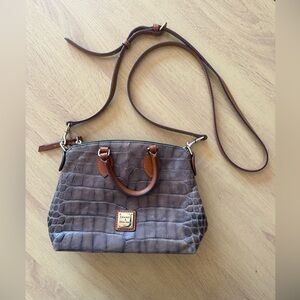 Dooney & Bourke Janine Croc-Embossed Leather Crossbody Satchel